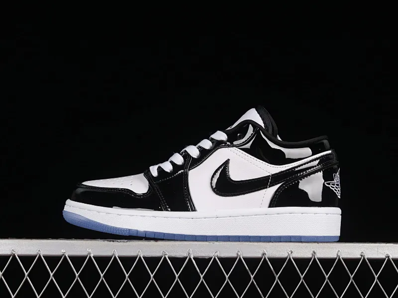 All categories Air Jordan Jordan series basketball shoes Air Jordan 1 Low Air Jordan 1 Low "Concord" AJ1 Joe 1 Concord black and white patent leather low-top basketball shoes DV1309-100